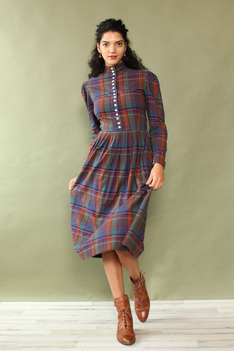 Ralph Lauren Plaid Prairie Dress S/M Ralph Lauren Plaid Prairie Dress S/M