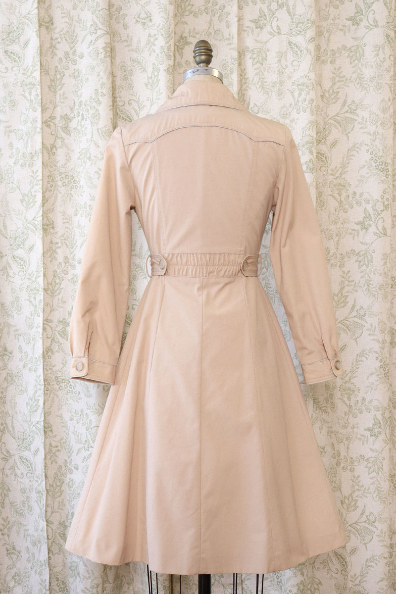 Stone Khaki Fit Flare Trench XS/S OMNIA Stone Khaki Fit Flare Trench XS/S OMNIA