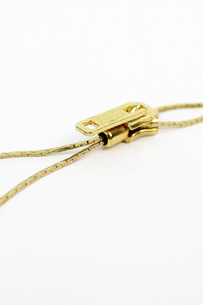 Gold Zipper Lariat Necklace – OMNIA