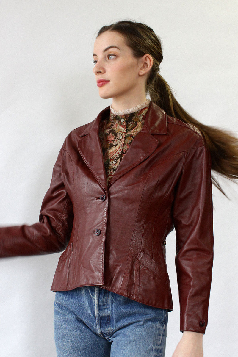 Leather Blazer M – OMNIA