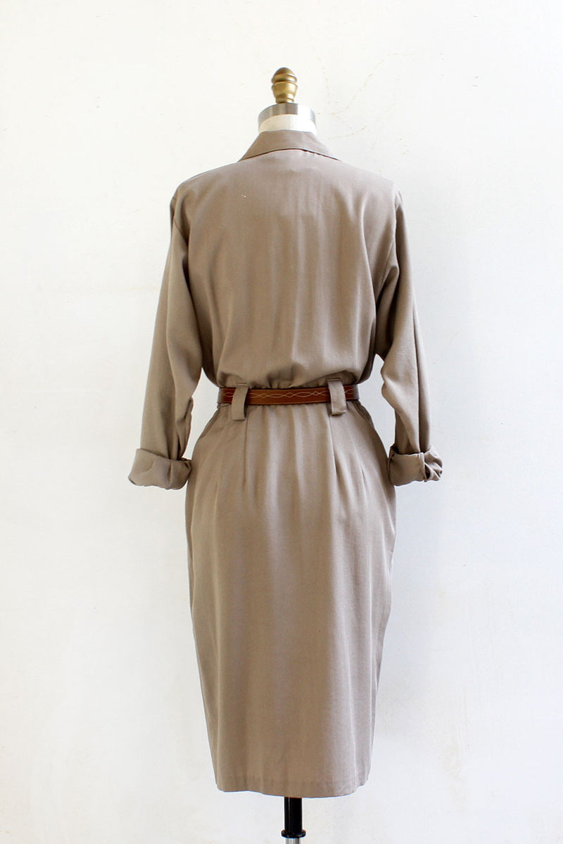 Khaki Safari Dress S – OMNIA