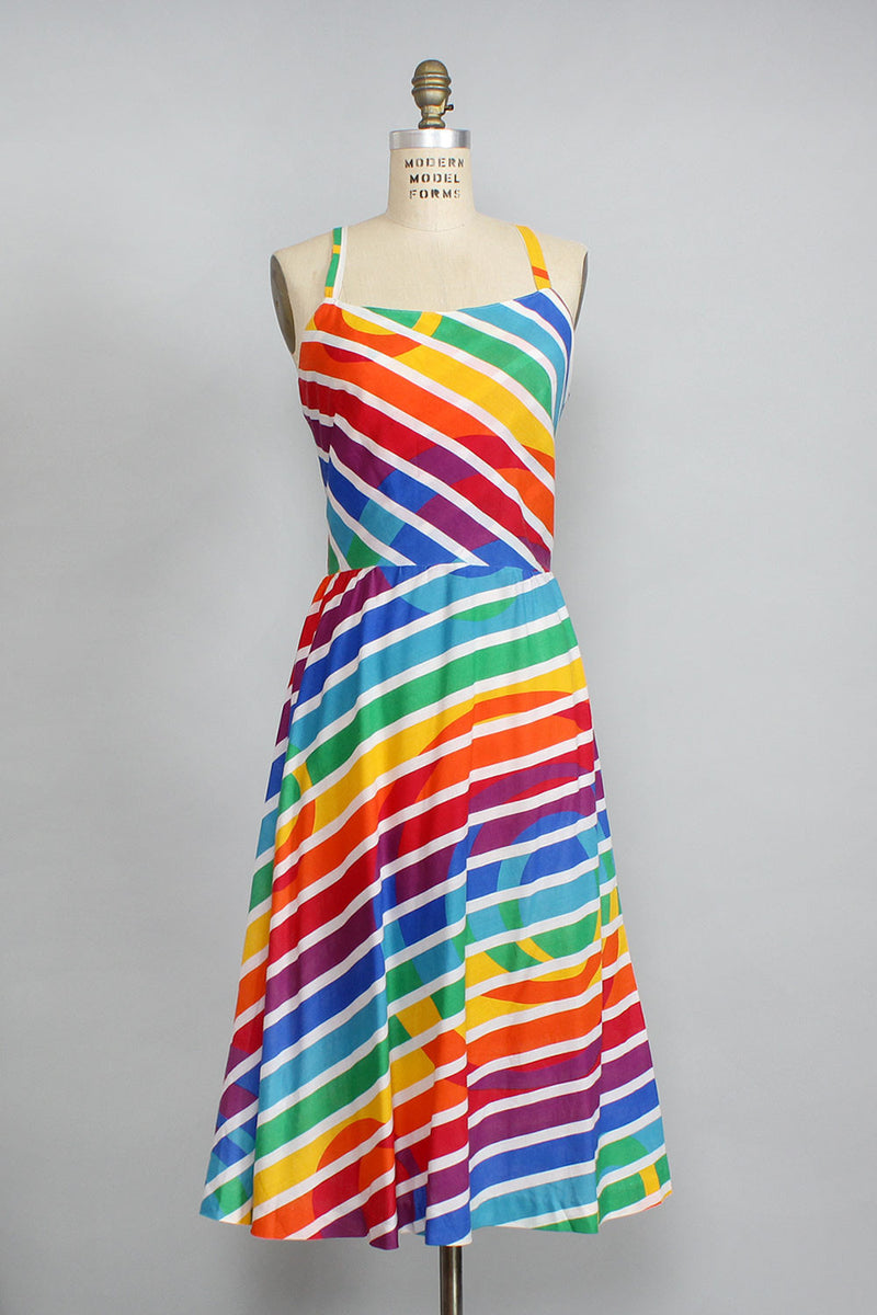 70s Rainbow Cyclone Dress M OMNIA 70s Rainbow Cyclone Dress M OMNIA