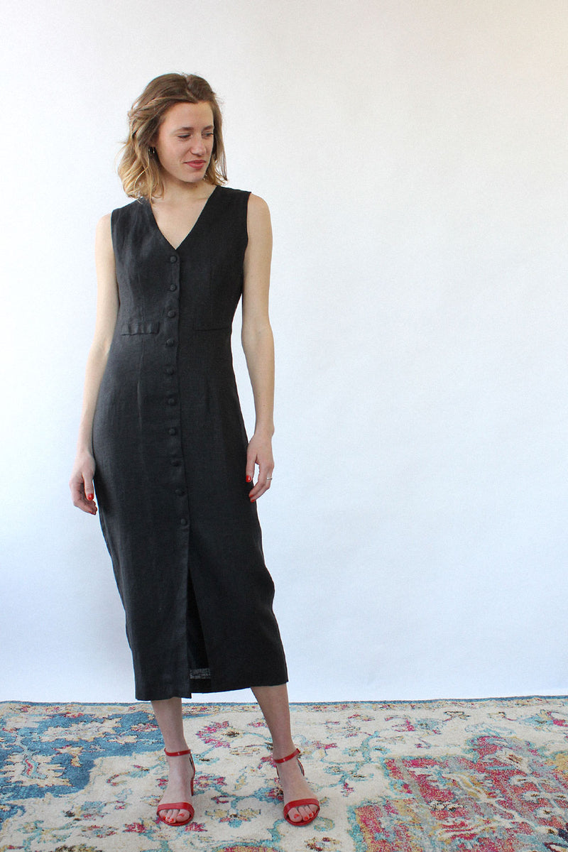 Tailored Linen Dress XS/S OMNIA Tailored Linen Dress XS/S OMNIA