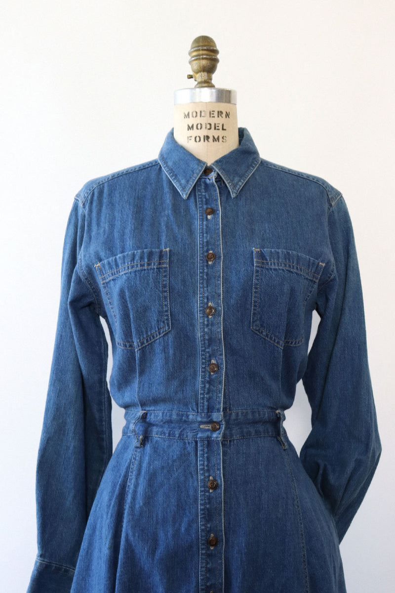 Eddie Bauer Denim Flare Shirtdress S/M Eddie Bauer Denim Flare Shirtdress S/M