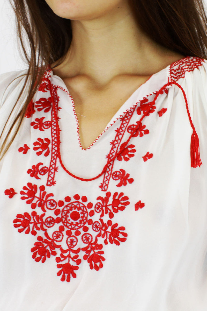 Blouse sales folk femme