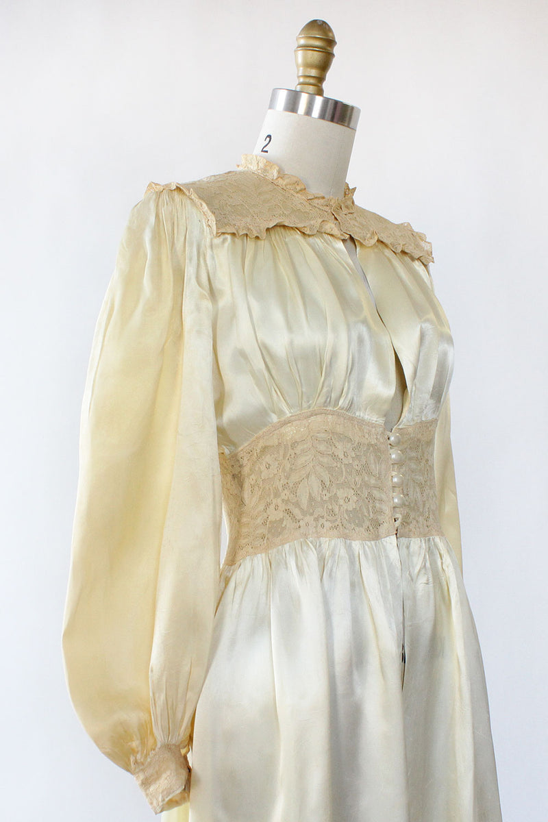Old Hollywood Satin Robe XS/S OMNIA Old Hollywood Satin Robe XS/S OMNIA