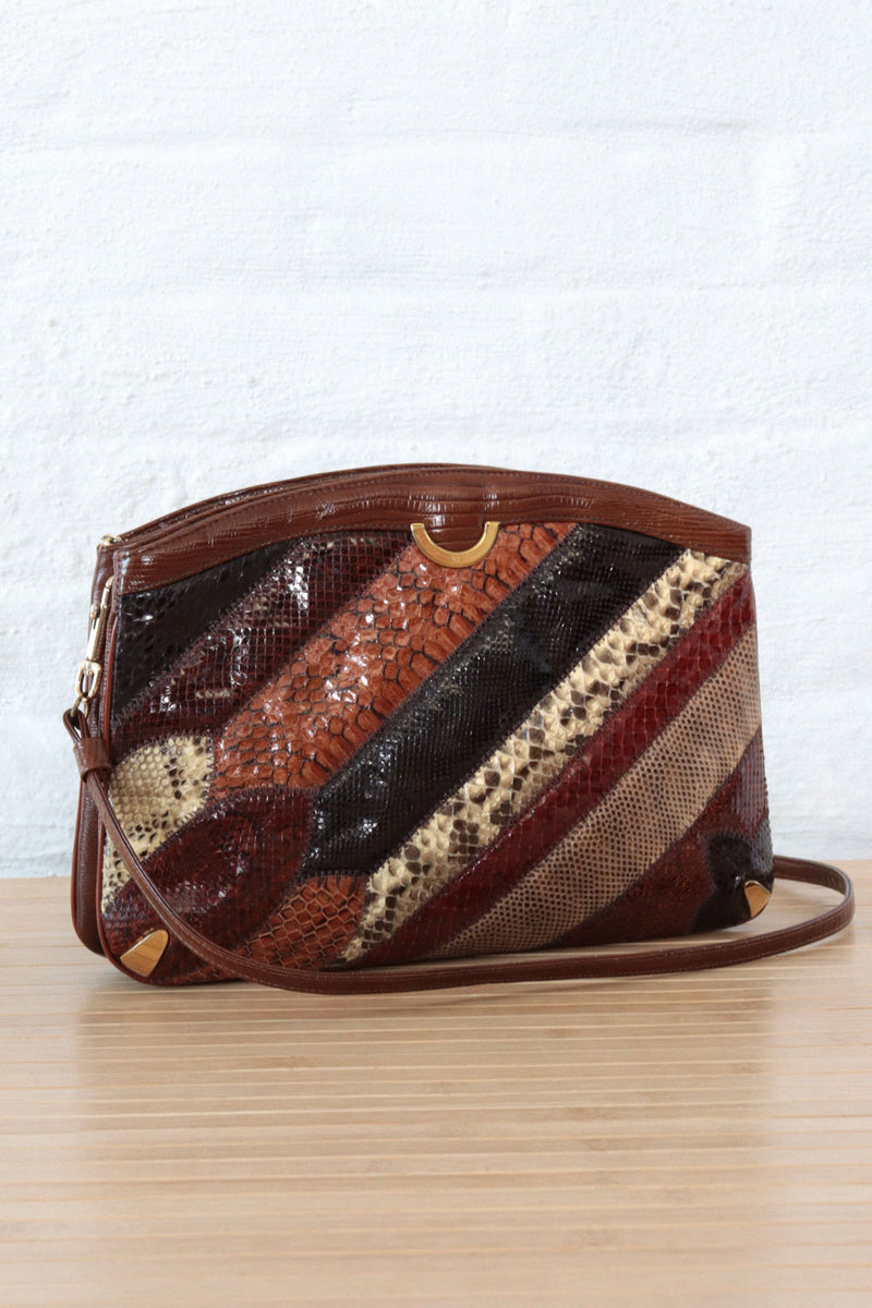 American Vintage, Bags, Vintage8s Leather Patchwork Handbag Purse