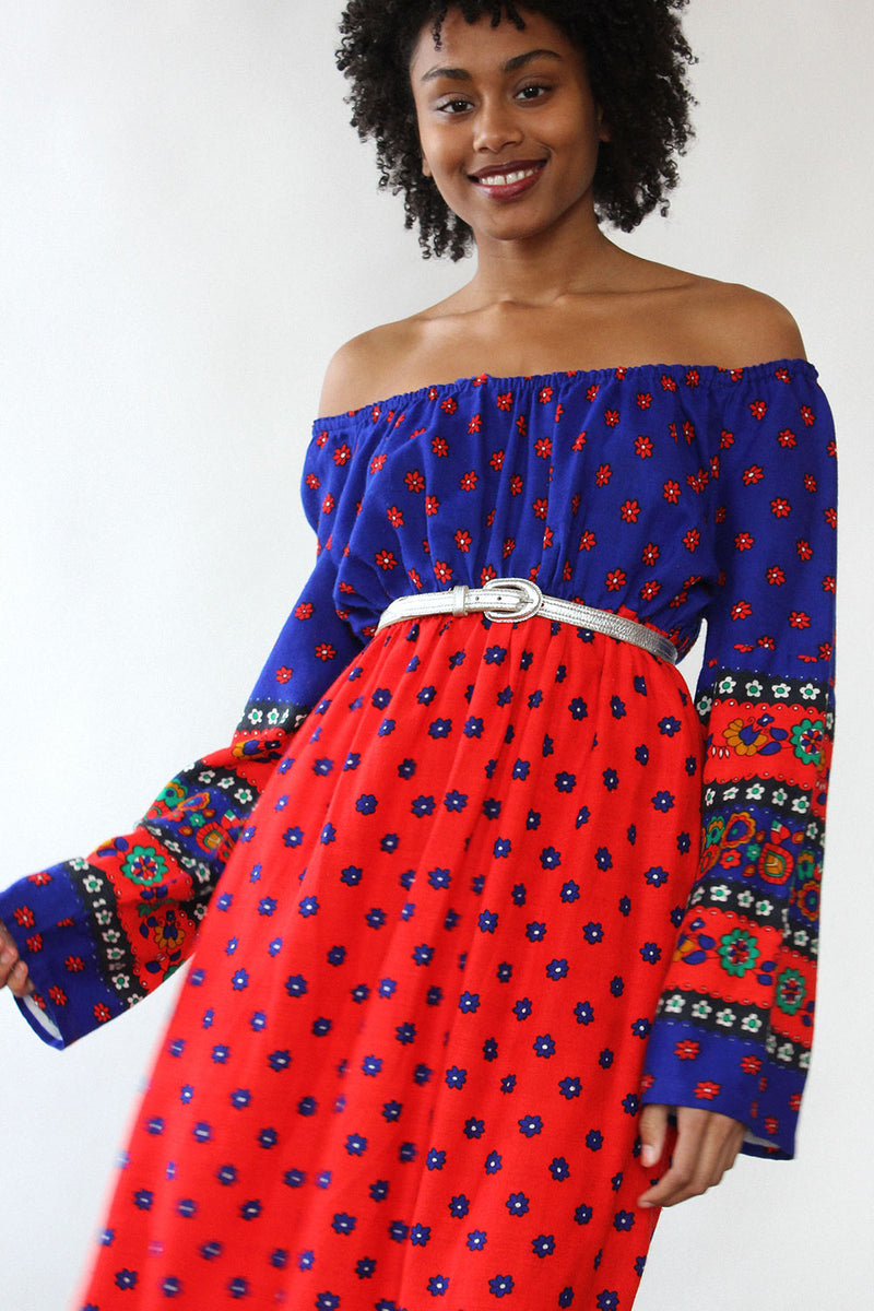 Pop Floral Hippie Dress S-L – OMNIA