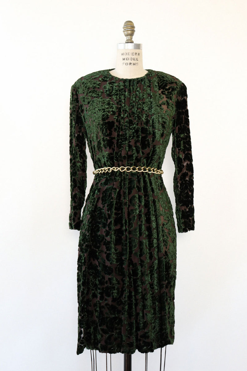 Anne Klein Ivy Velvet Burnout Dress XS/S OMNIA Anne Klein Ivy Velvet Burnout Dress XS/S OMNIA