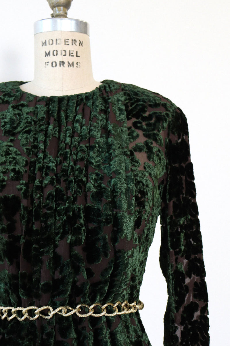 Anne Klein Ivy Velvet Burnout Dress XS/S OMNIA Anne Klein Ivy Velvet Burnout Dress XS/S OMNIA