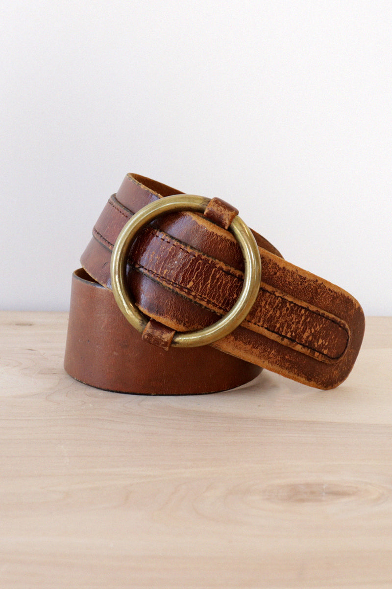Wine Leather O-ring Belt