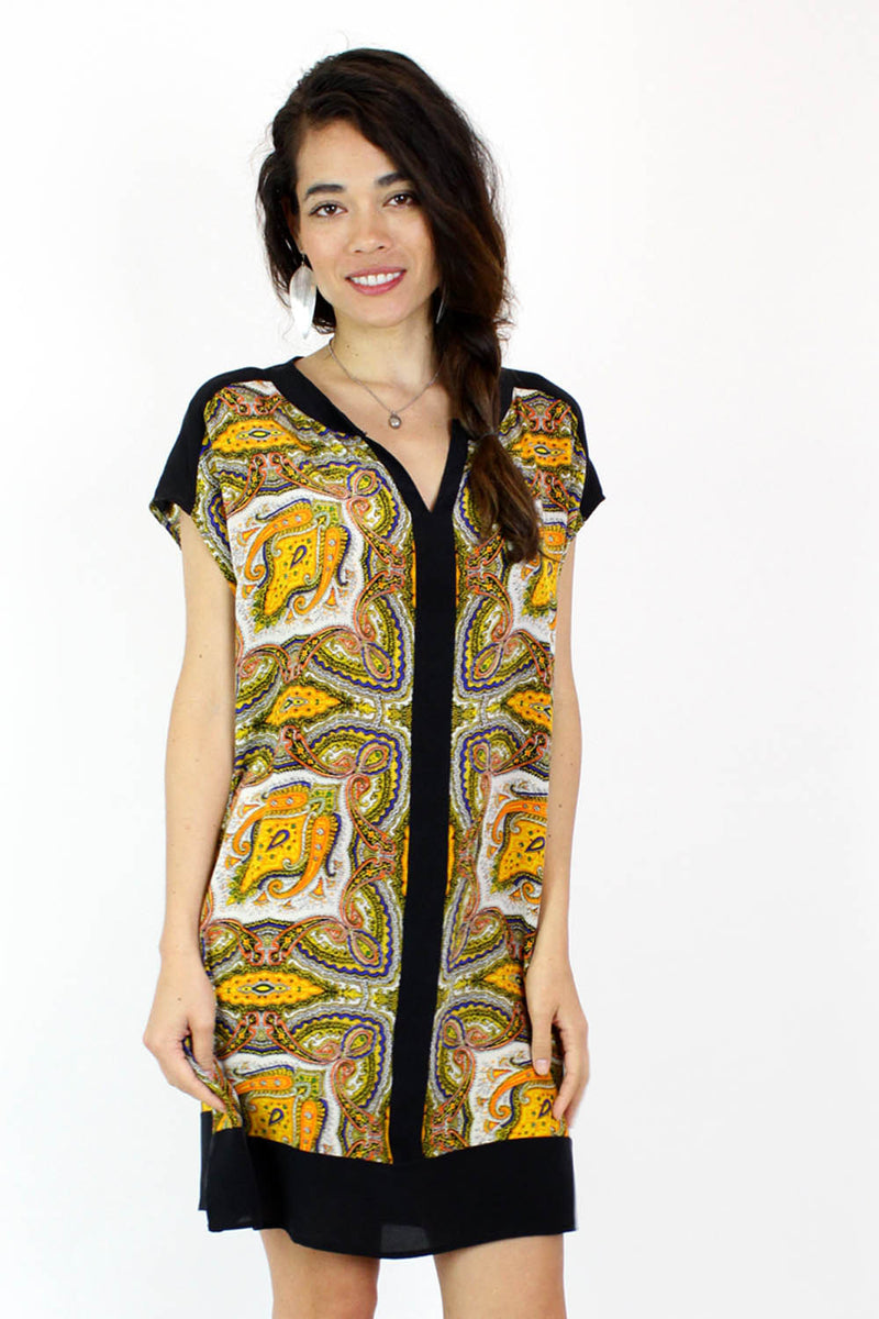 broadway and broome silk dress BROADWAY & BROOME Silk Blue & Ivory Dress Size 4 (CON7)