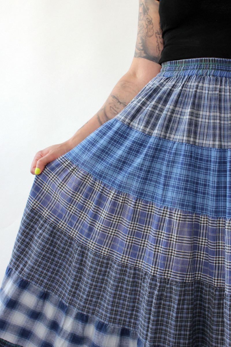 Flannel layered on sale skirt