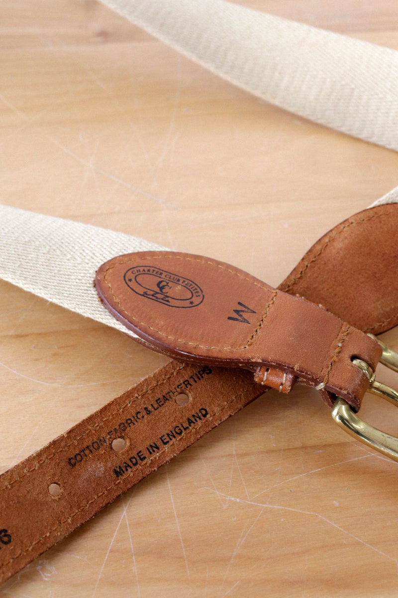 Preppy Leather Canvas Belt XS-M – OMNIA
