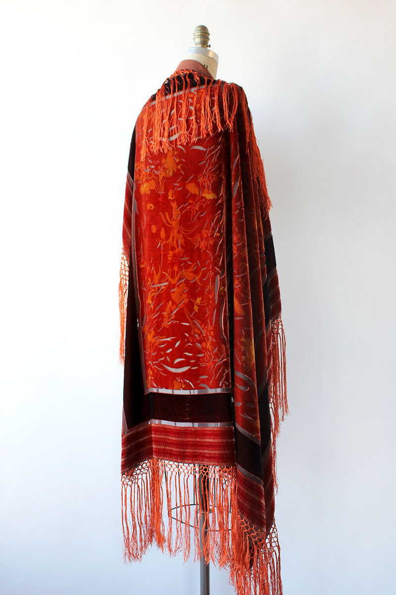 Burnt Orange Velvet Piano Shawl – OMNIA