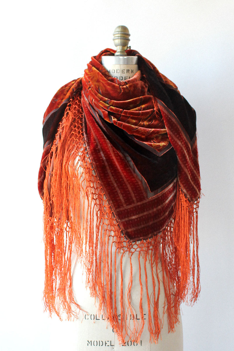 burnt orange shawl