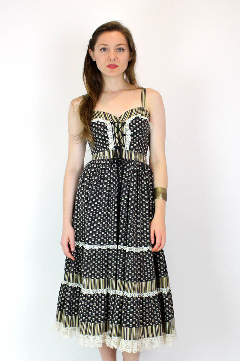 Gunne Sax Corset Sundress XS OMNIA Gunne Sax Corset Sundress XS OMNIA