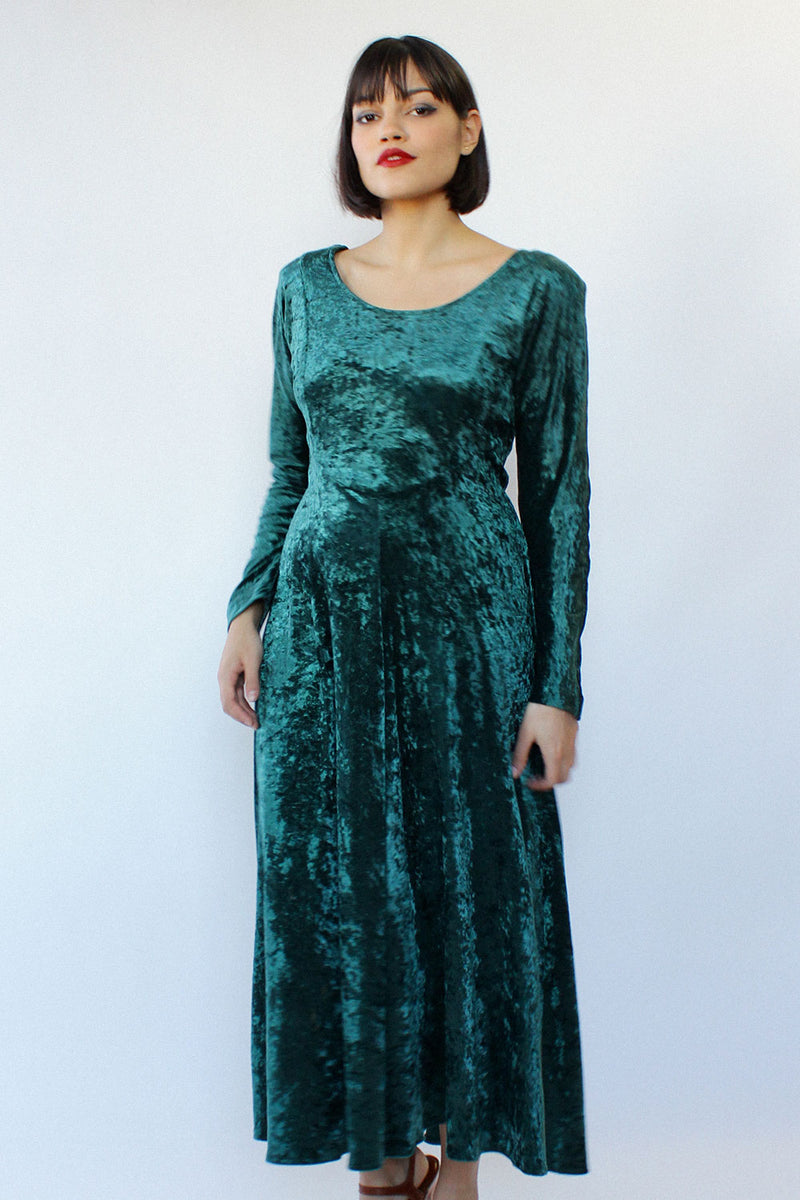 Emerald Velvet Dress S/M OMNIA Emerald Velvet Dress S/M OMNIA