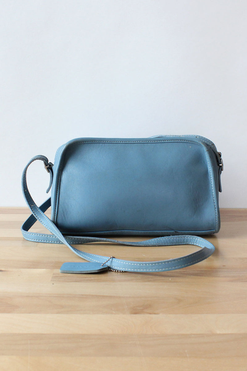 Pale Blue Leather Coach Crossbody – OMNIA