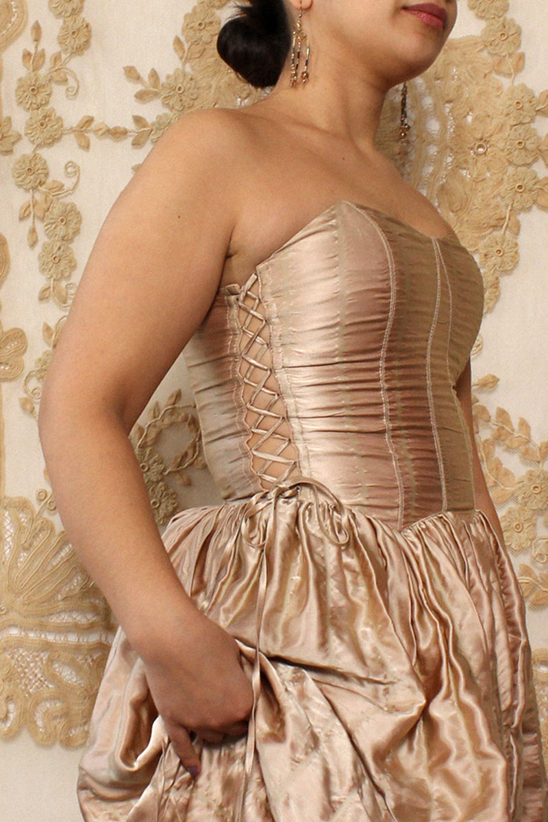 Anna Sui Champagne Corset Dress M-M/L OMNIA Anna Sui Champagne Corset Dress M-M/L OMNIA
