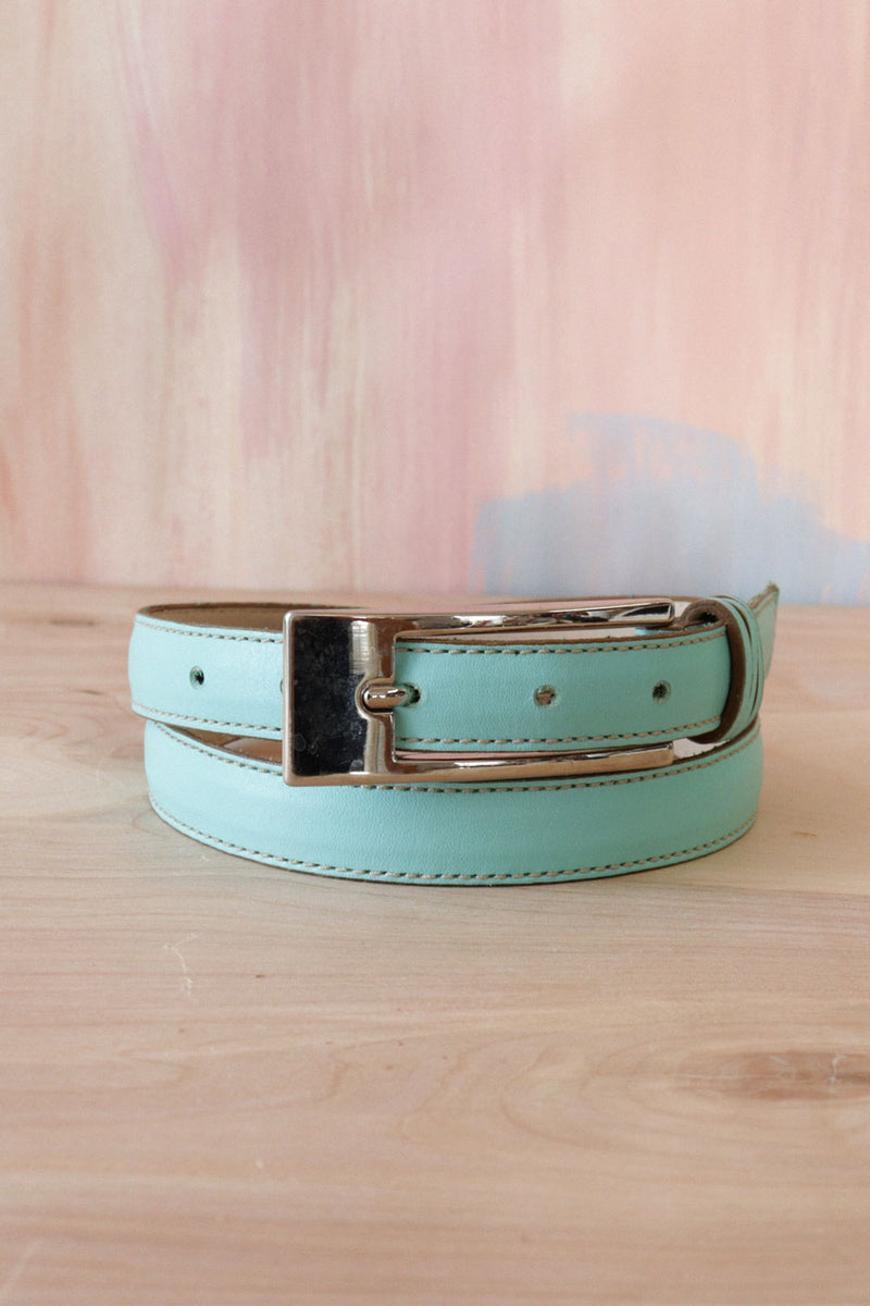 Tiffany Blue Leather Belt S-L OMNIA Tiffany Blue Leather Belt S-L OMNIA