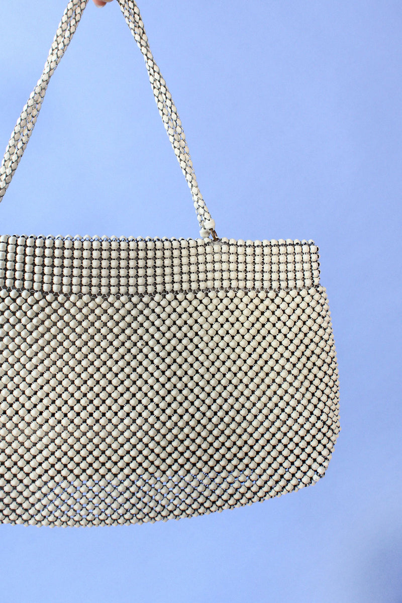 Whiting Davis Ivory Metal Mesh Purse