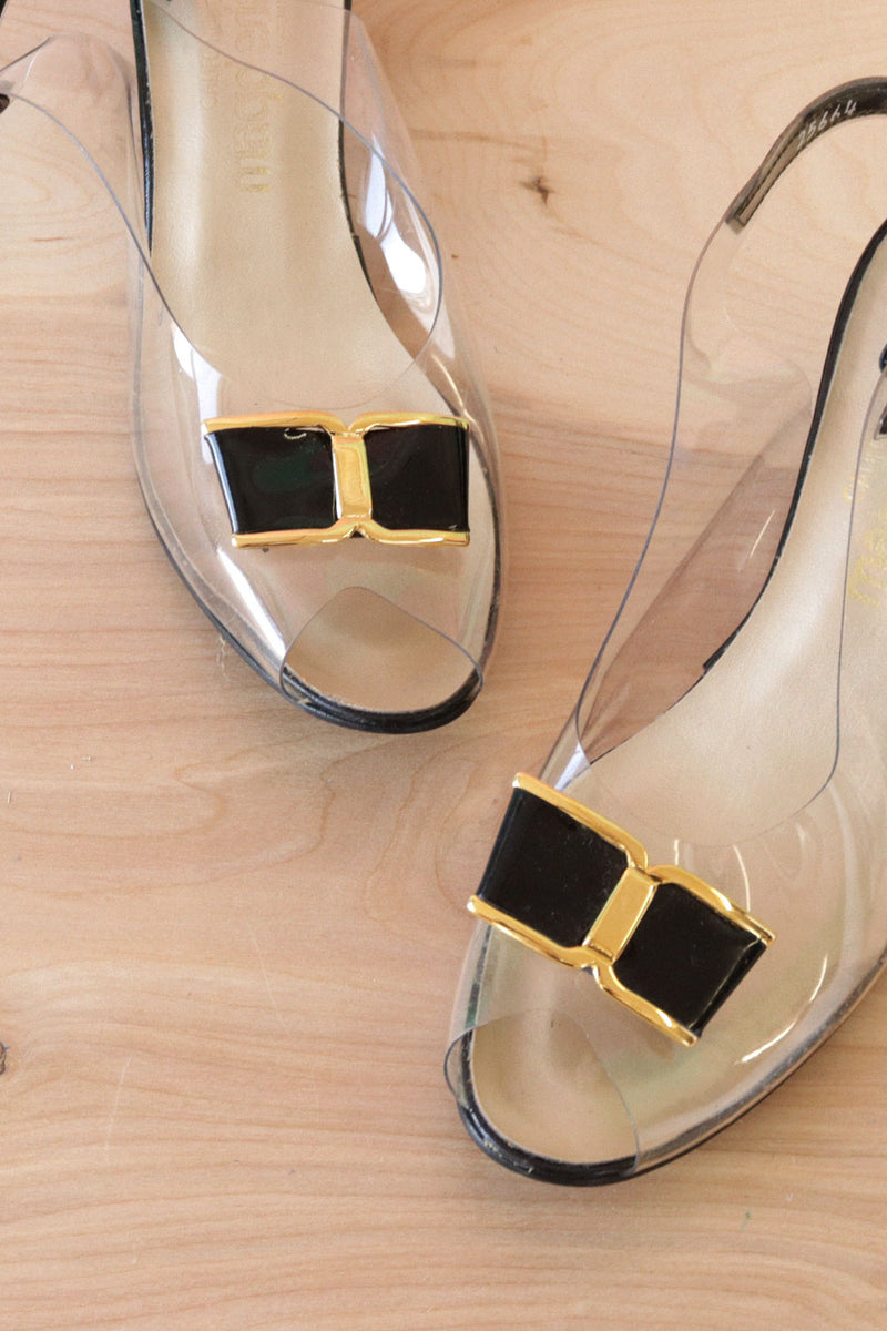 Magdesians Clear Bow Wedges 7.5