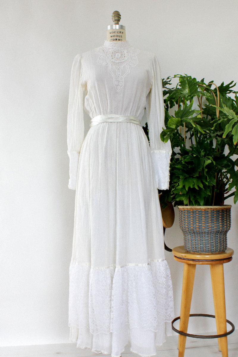 Gunne Sax White Lawn Dress OMNIA Gunne Sax White Lawn Dress OMNIA