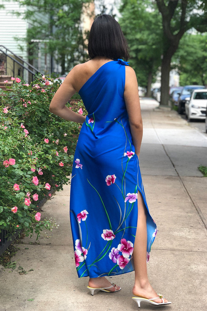 one shoulder hawaiian dress Ladies MuMu Zsa Zsa Tropical Twist One Shoulder Short Dress | Jade Fashion