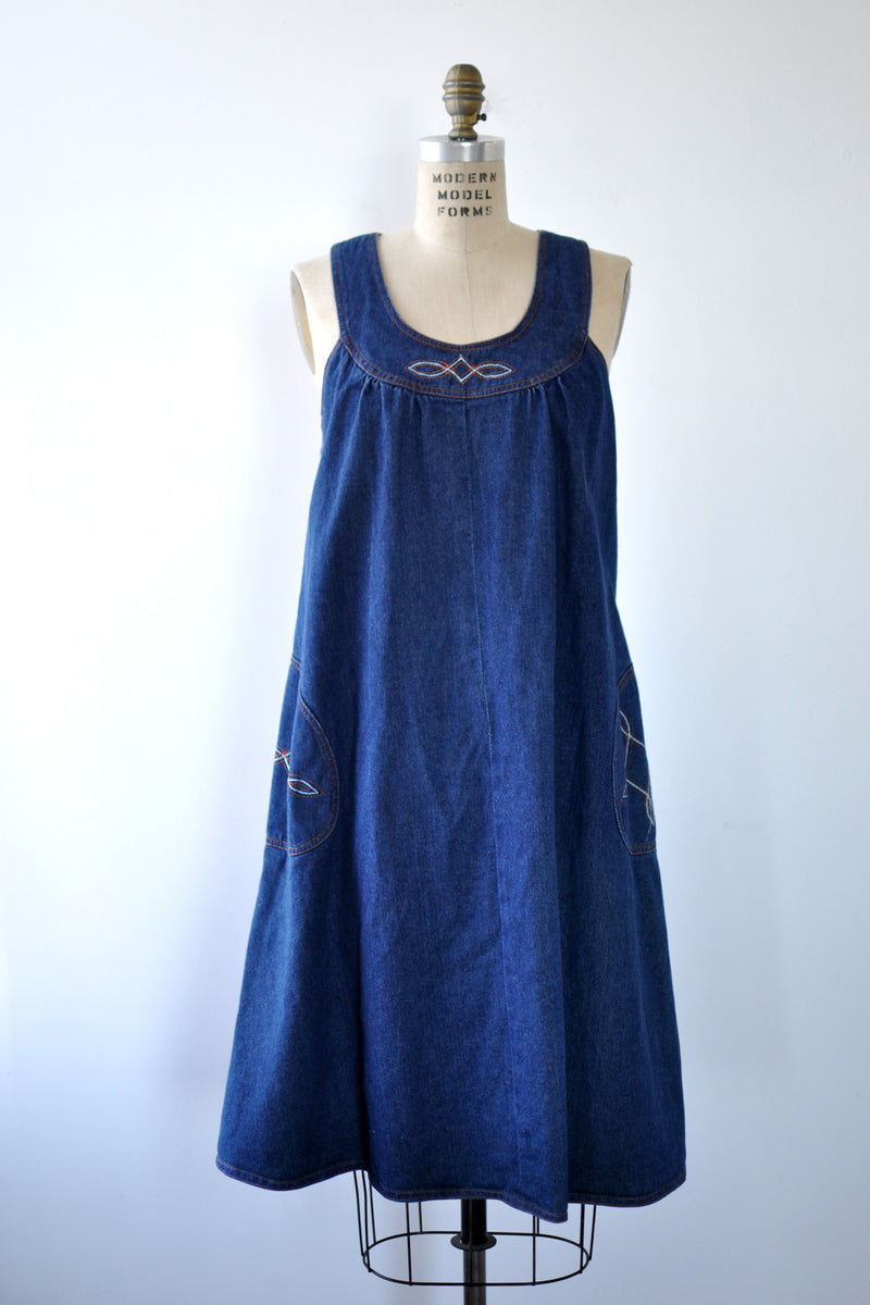 Joni Denim Tent Dress M/L – OMNIA