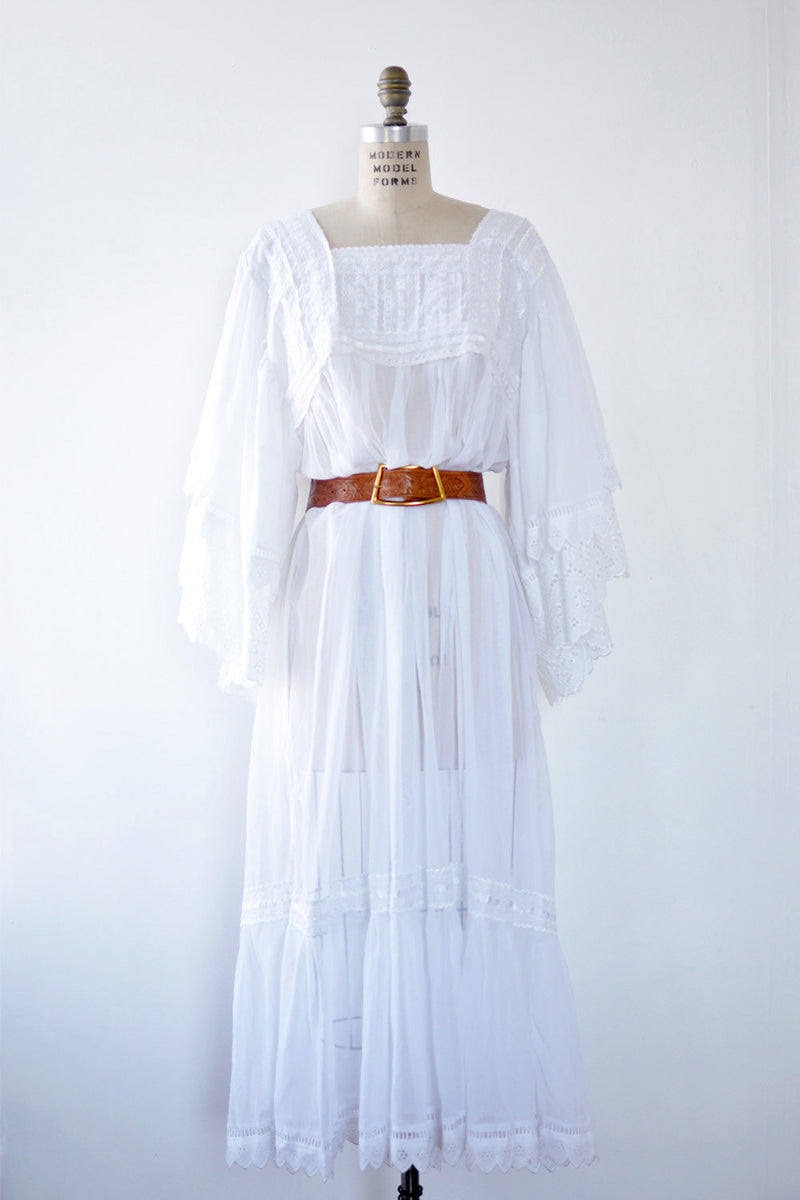 long white cotton gauze dress White Muslin Wrap Dress, Organic Double Gauze Cotton Maxi Dress, Boho  Wedding After Party Dress, Lightweight Summer Resort Wear With Pockets