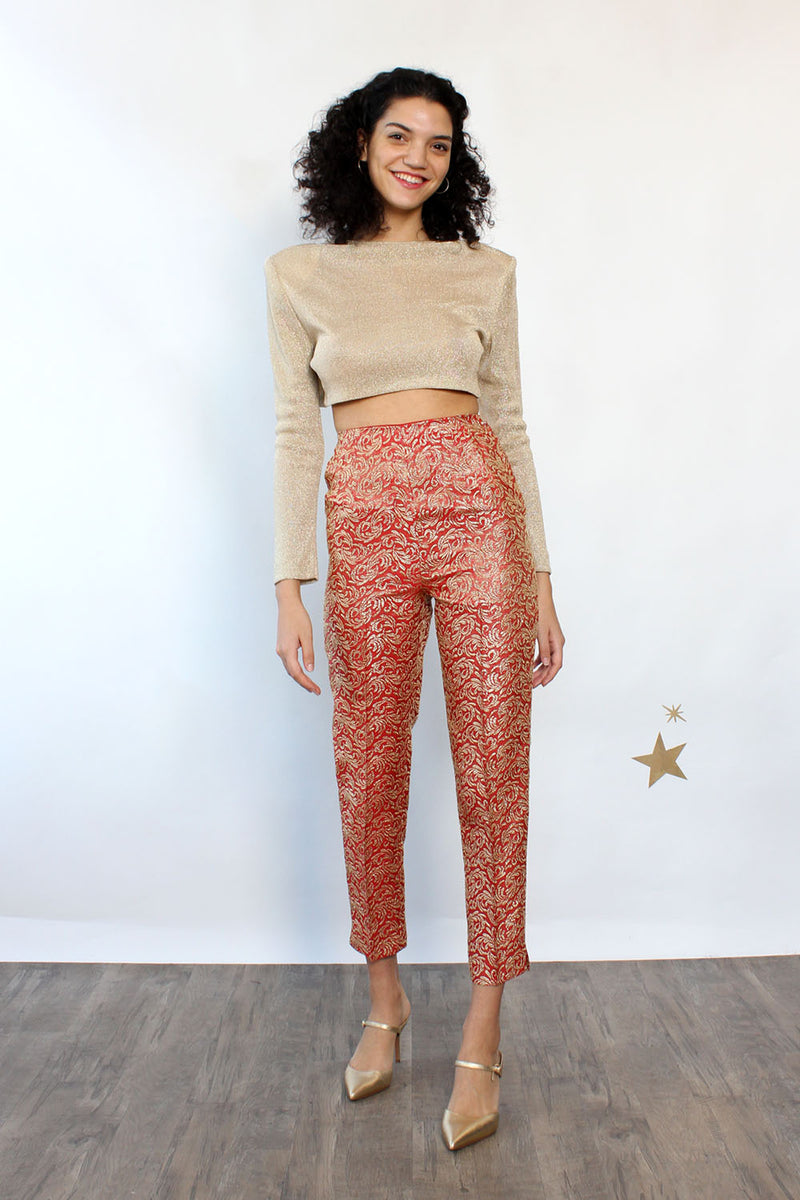 jacquard cigarette trousers Casino Golden Jacquard Pant S jacquard cigarette trousers Casino Golden Jacquard Pant S