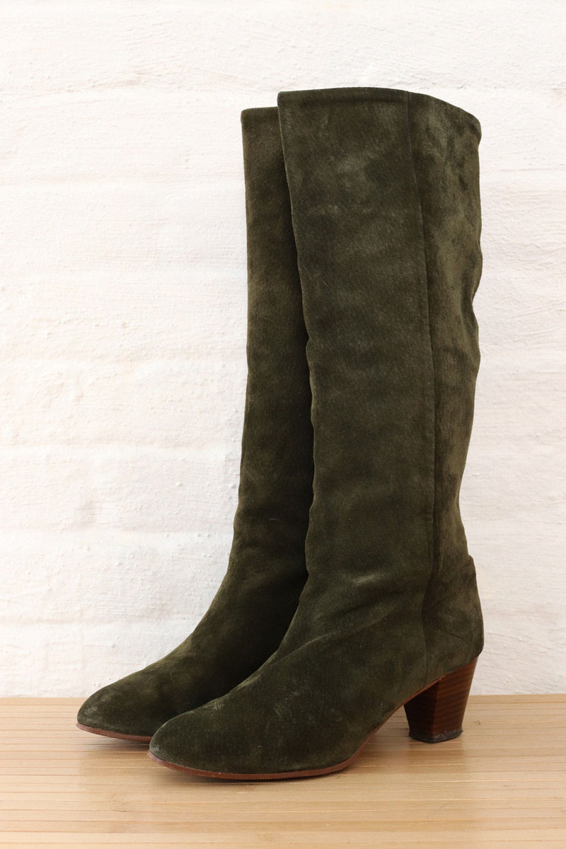 Golo Spruce Green Suede Boots 7-7.5