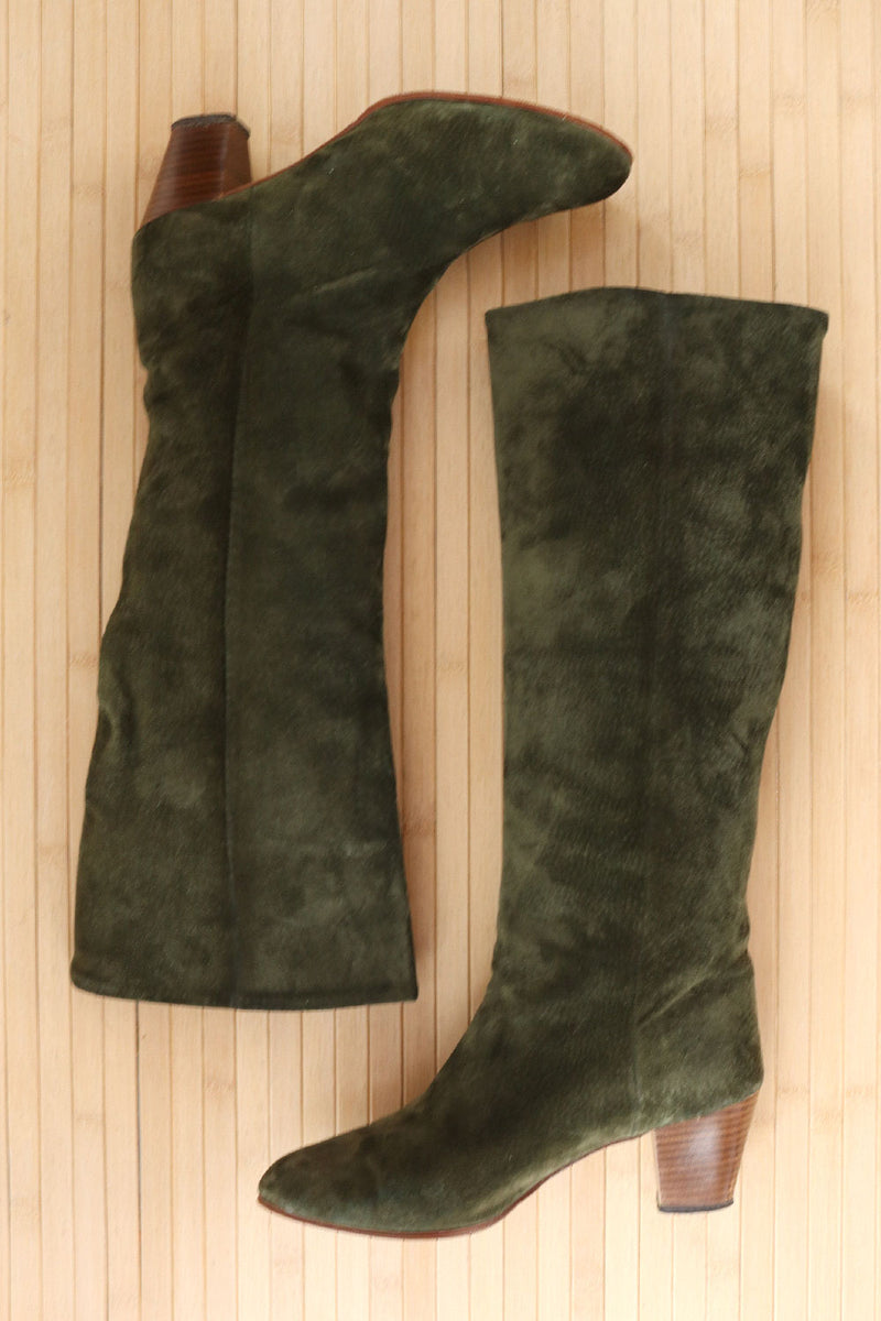 Golo Spruce Green Suede Boots 7-7.5