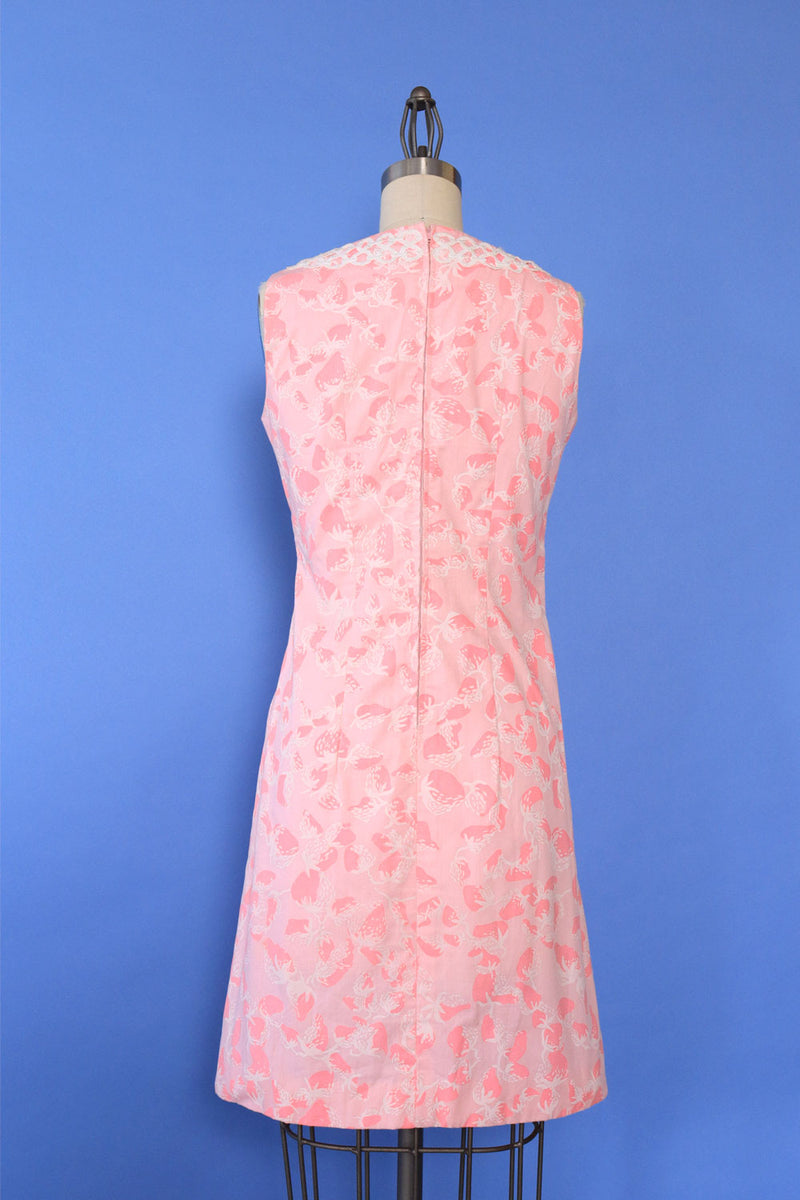 Strawberry Print Shift Dress S