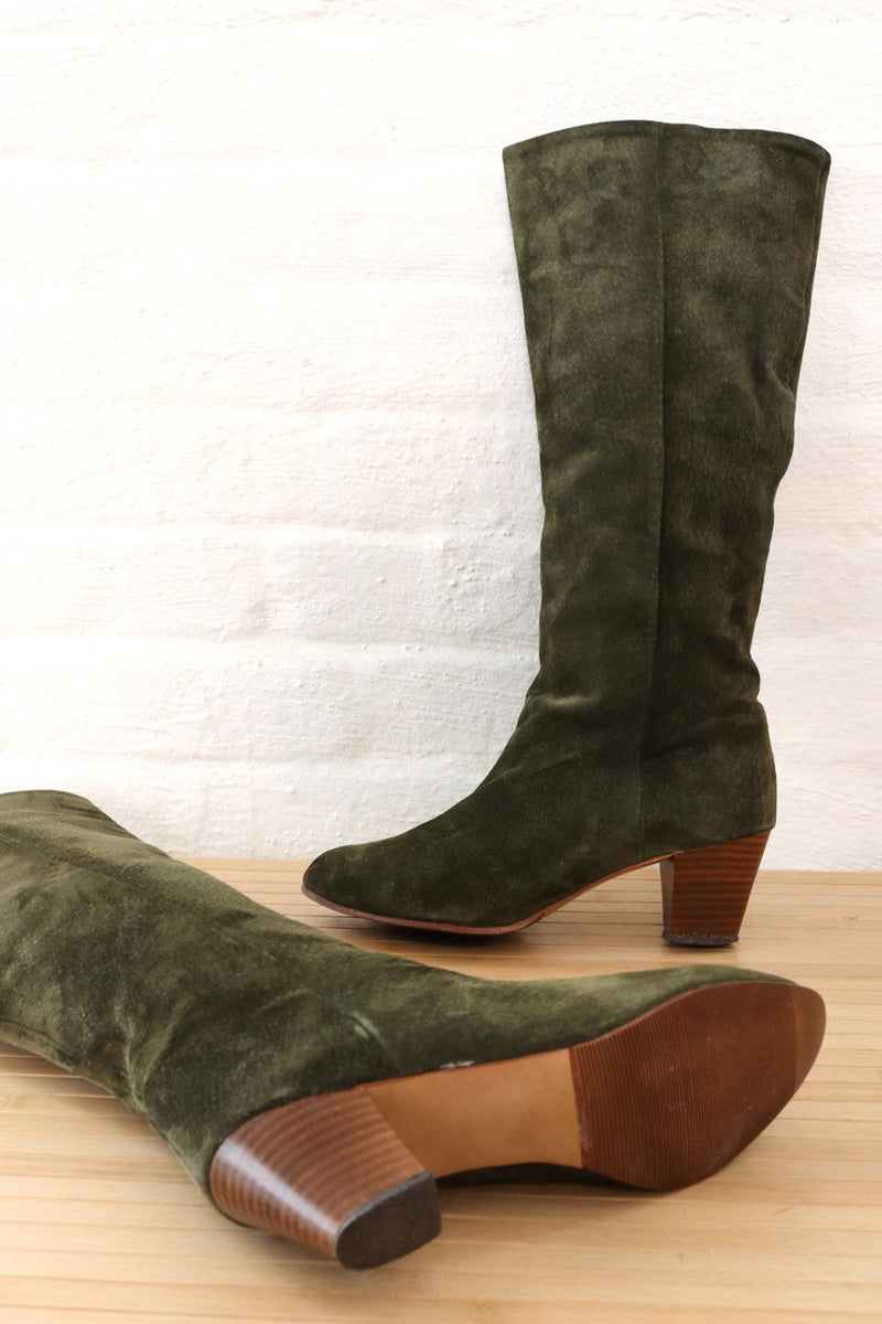 Golo Spruce Green Suede Boots 7-7.5