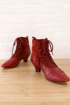 Cranberry Lace-up Heeled Boots 8.5-9