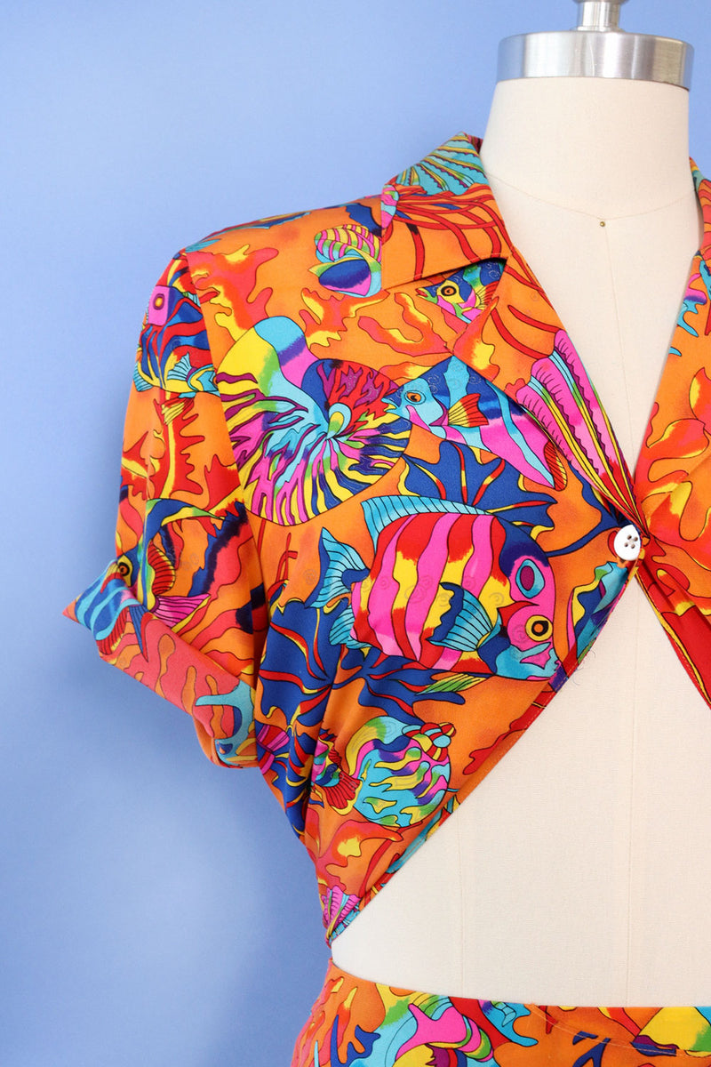 Under The Sea Silk Top S/M