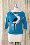 Electric Blue Heron Sweater S-L