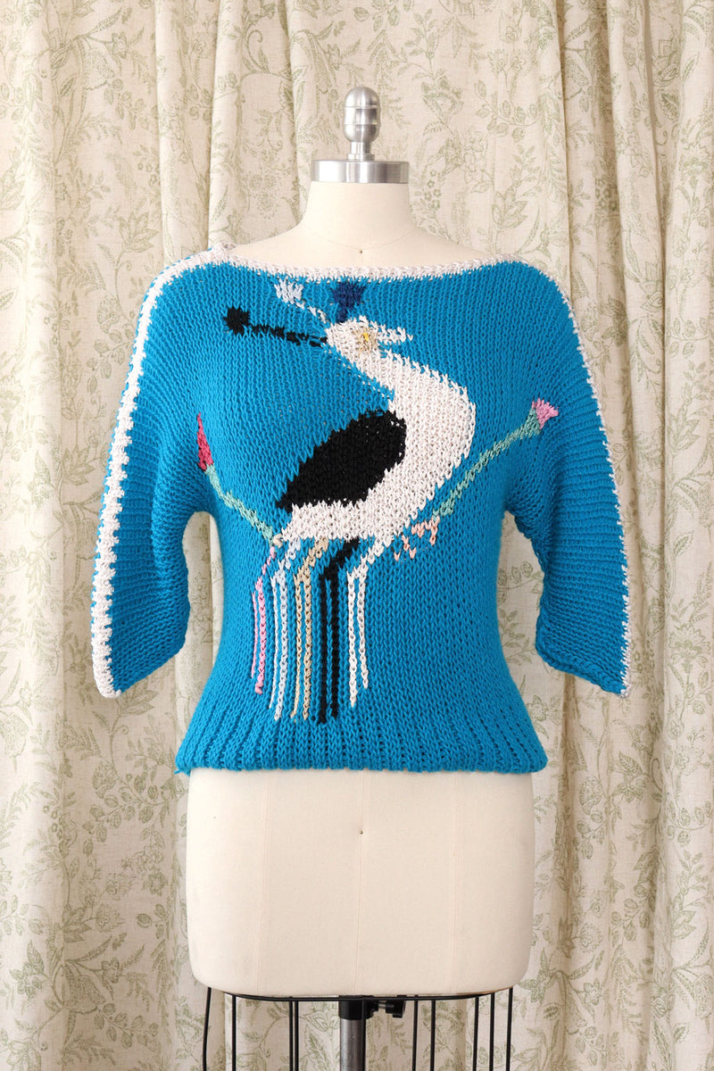 Electric Blue Heron Sweater S-L