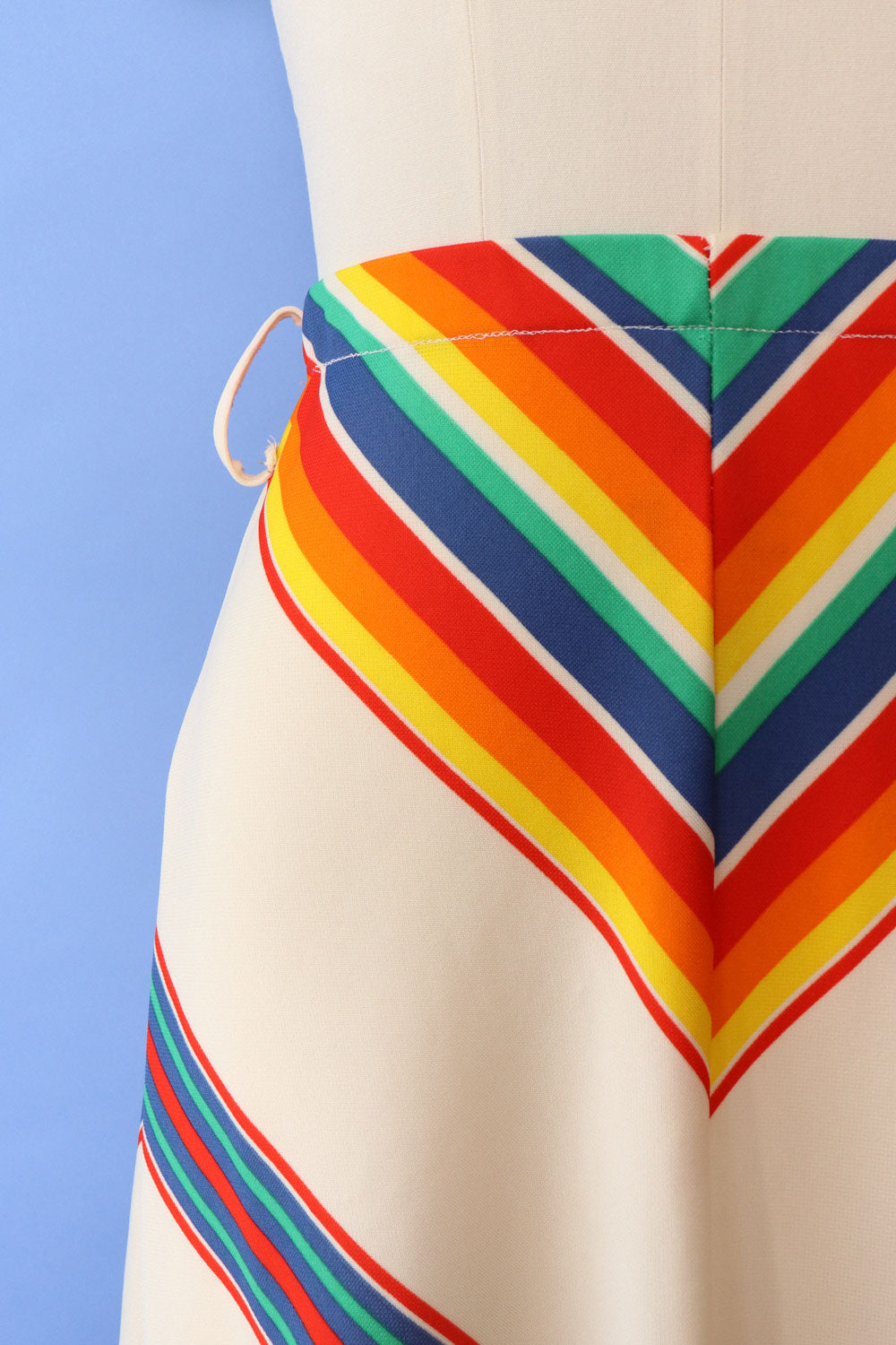 Rainbow Chevron Maxi Skirt XS-M