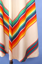 Rainbow Chevron Maxi Skirt XS-M