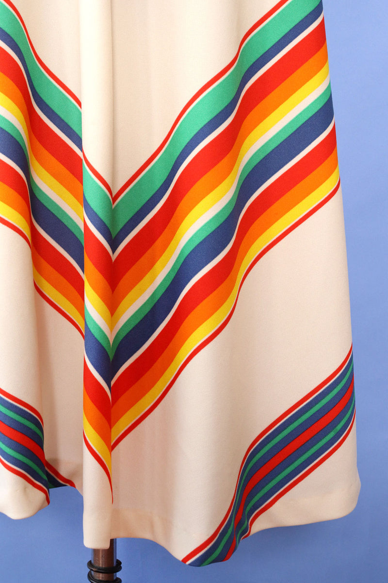 Rainbow Chevron Maxi Skirt XS-M