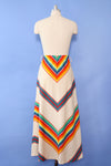 Rainbow Chevron Maxi Skirt XS-M