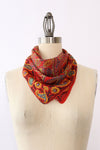 Crimson Indian Silk Scarf