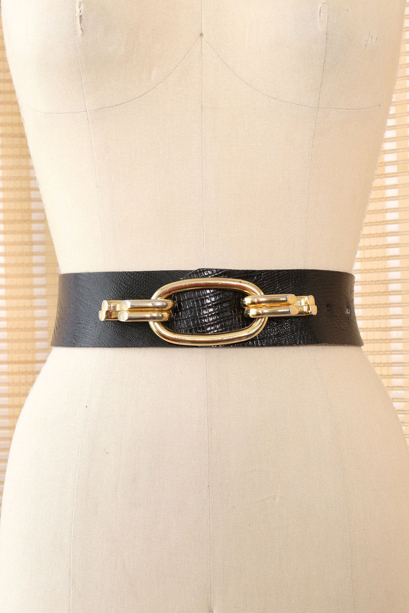 Curved Calderon Chunky Hardware Belt