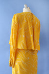 Krizia Lemon Lightning Silk Dress S/M-M