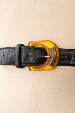 Amber Buckle Leather Belt
