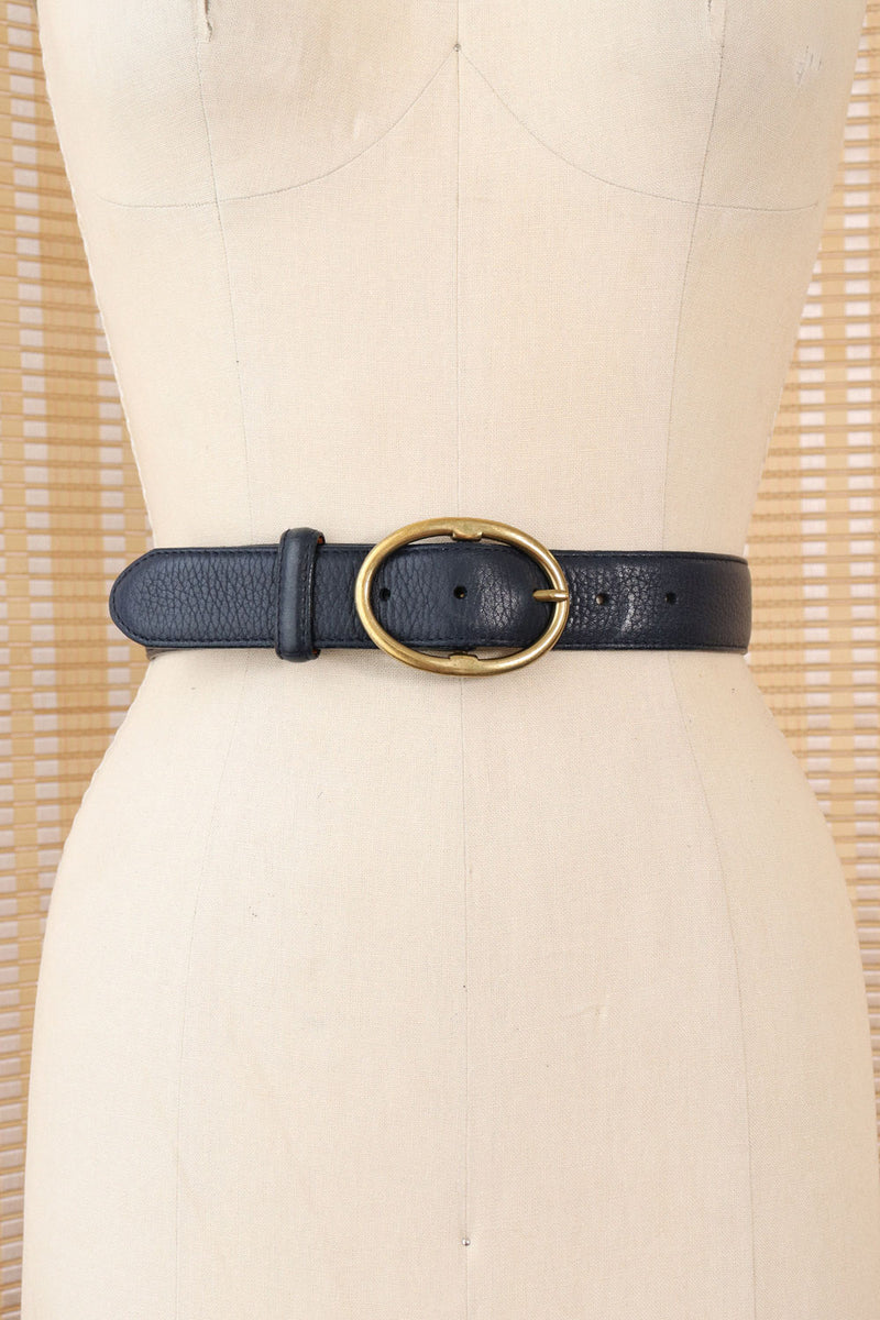 Orvis Navy Saddle Leather Belt
