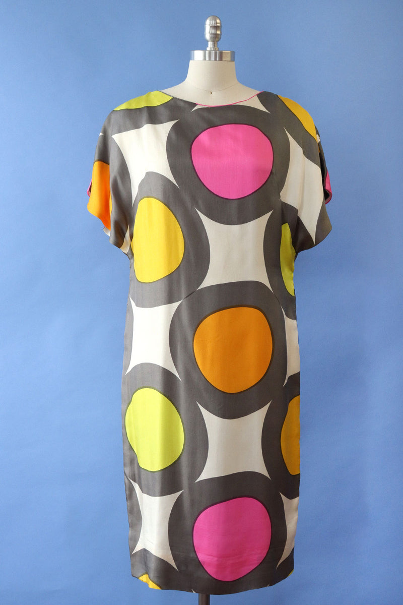 Helen Berg Graphic Silk Shift S